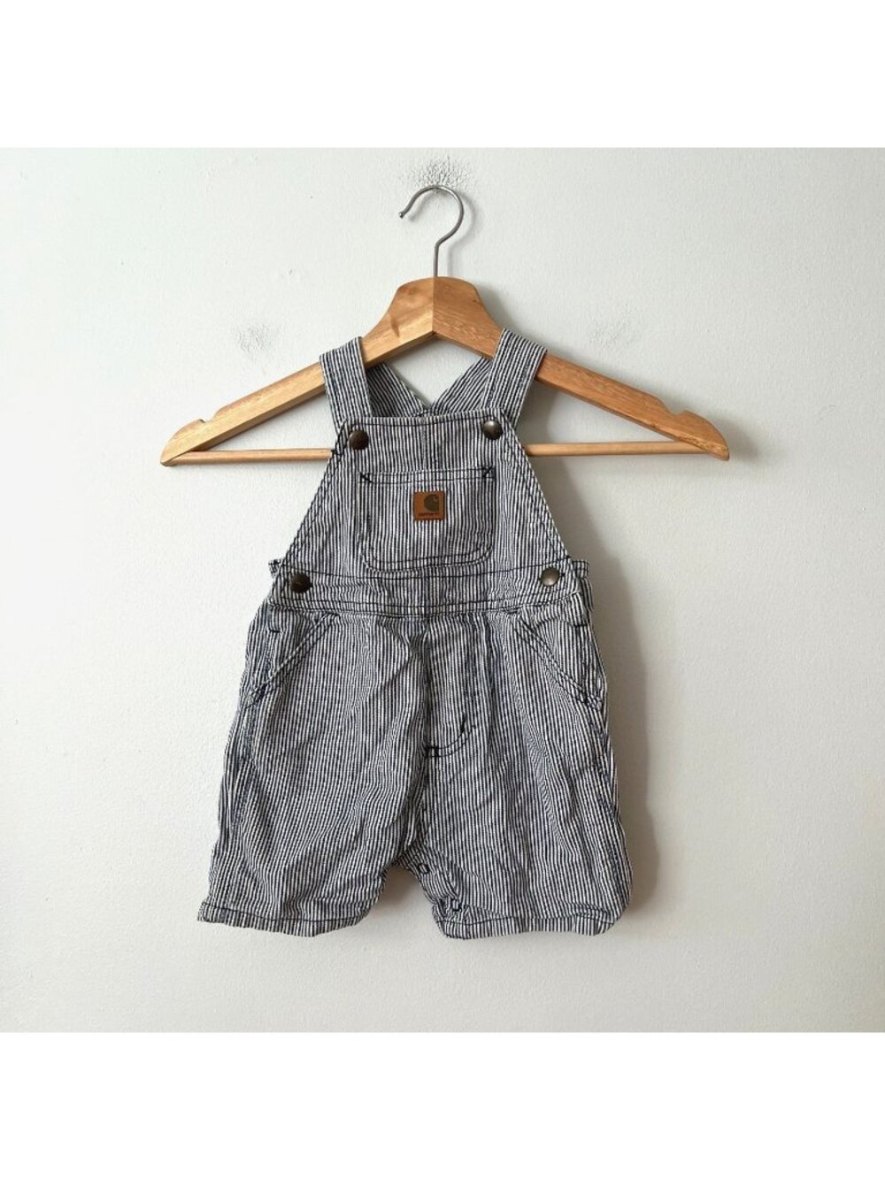 Carhartt Striped Denim Shortalls Infant Size 12 Months
